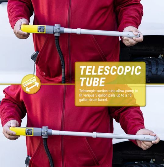 Telescopic Electric Transfer Pump with 10' Hose