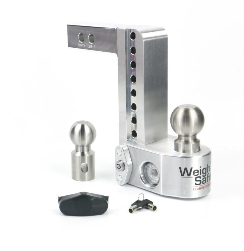 Weigh Safe WS8-2 - Adjustable Ballmount 8" drop, built-in Gauge Measures