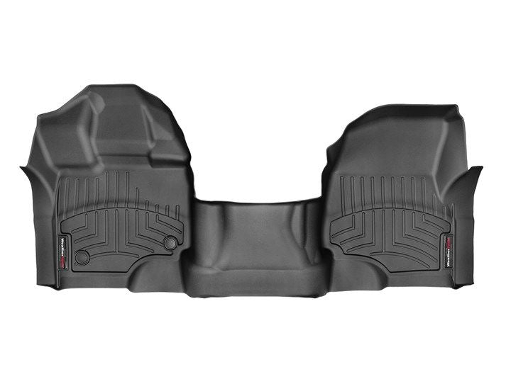 Weathertech® • 447931 • FloorLiner • Molded Floor Liners • Black • First Row • Ford F-150 (Extended Cab, Crew Cab, Carpet floor, Bench Seat) 15-23