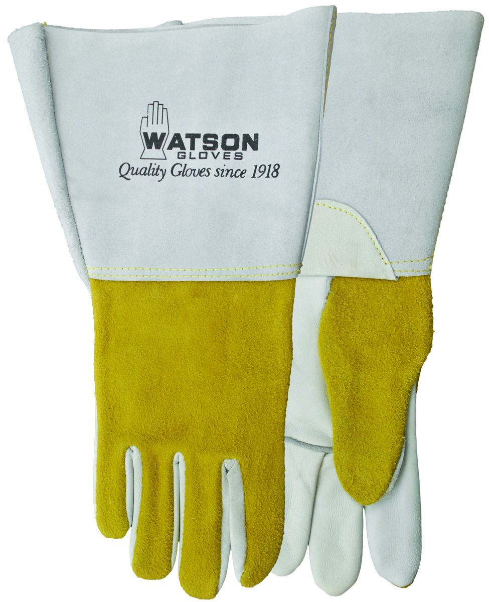 Watson 2758L - (Pair) Ram Tough Work 5-Finger Leather Welding Gloves - Large