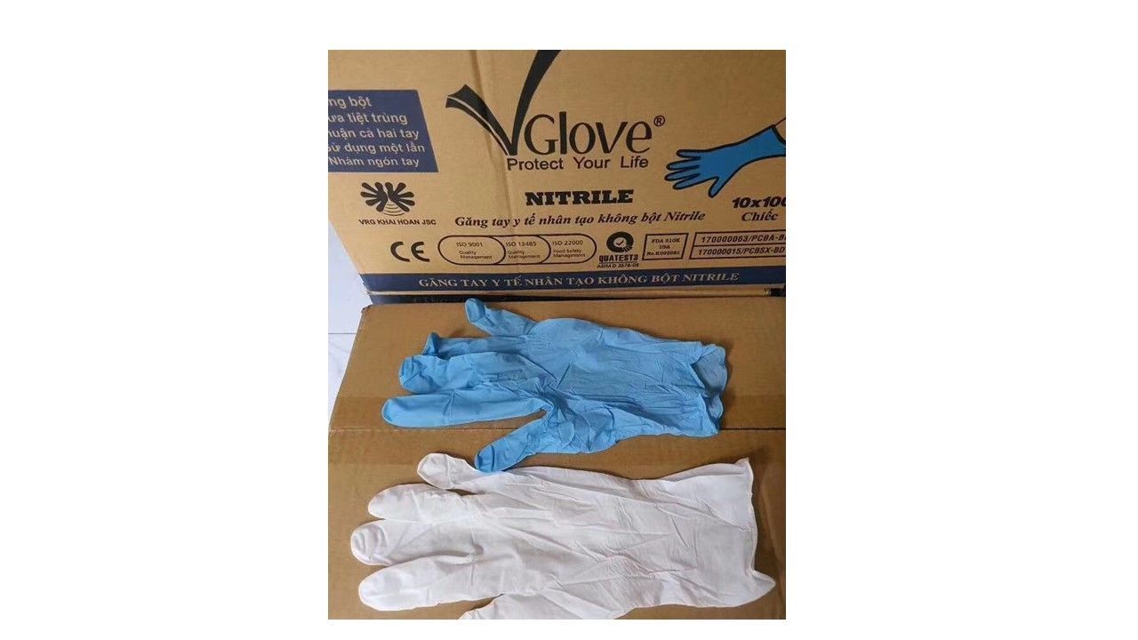 RT TGN100L - 9" Blue Nitrile Gloves (Box of 100) L Size