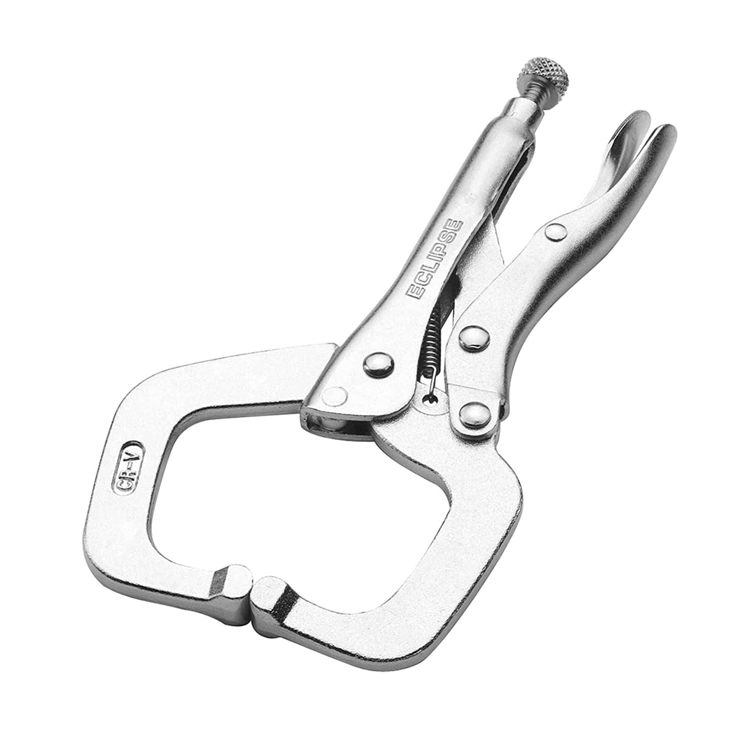 Locking C-Clamp Pliers with Regular Pads, 11" Size, 3-1/8" Jaw Capacity