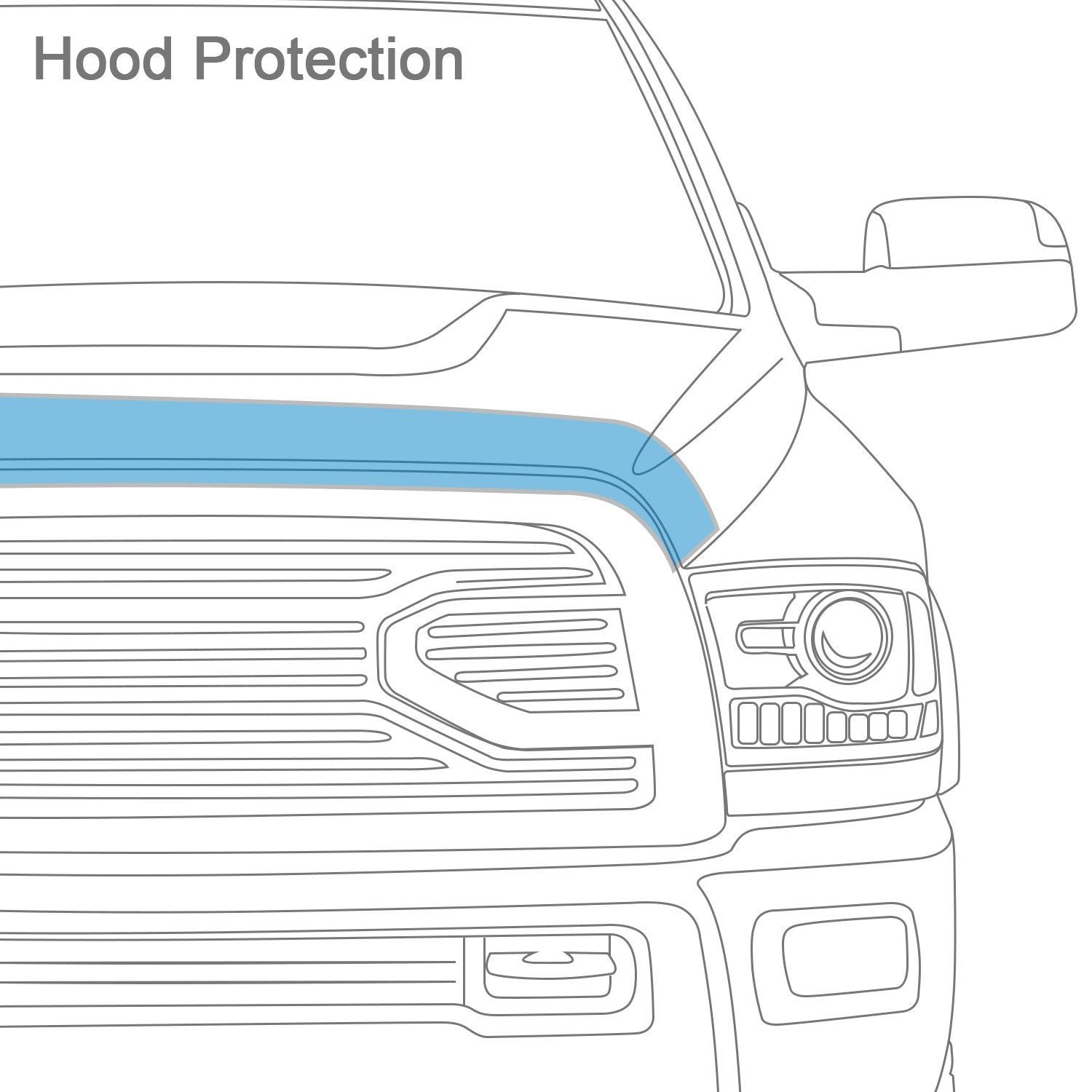 AVS® • 21681 • Hoodflector • Smoke Hood Shield • Toyota Tacoma 16-22