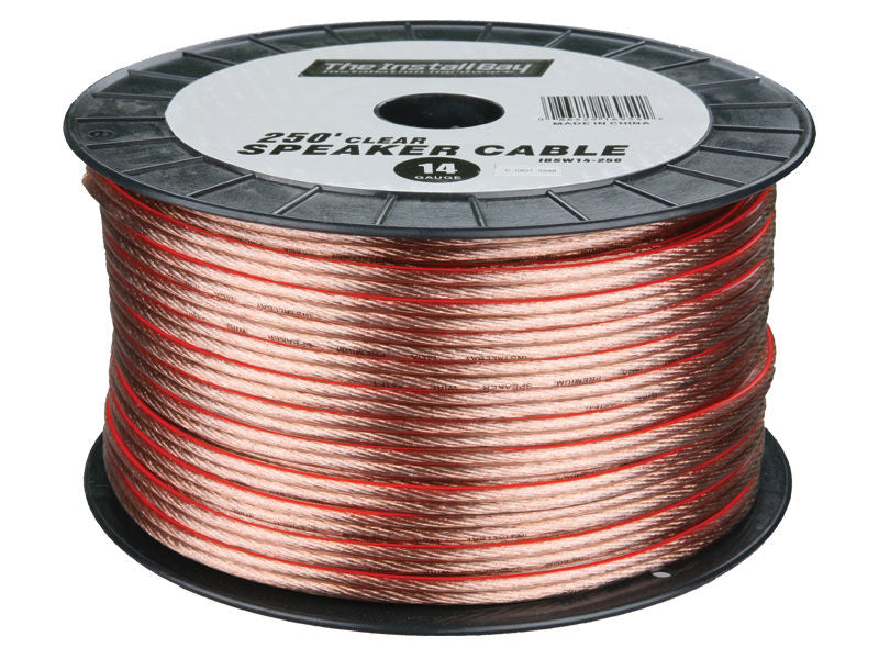 Install Bay IBSW16-500 - Speaker Wire 16GA Clear - 500 Foot Coil