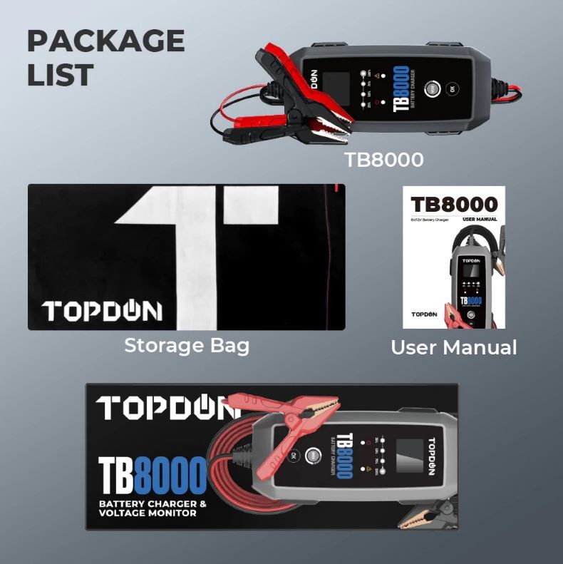 Topdon TB8000 - Smart Battery Charger