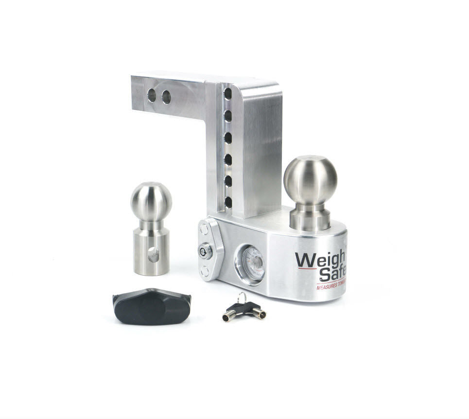 Weigh Safe WS6-2 - Adjustable Ballmount 6" drop, built-in Gauge Measures
